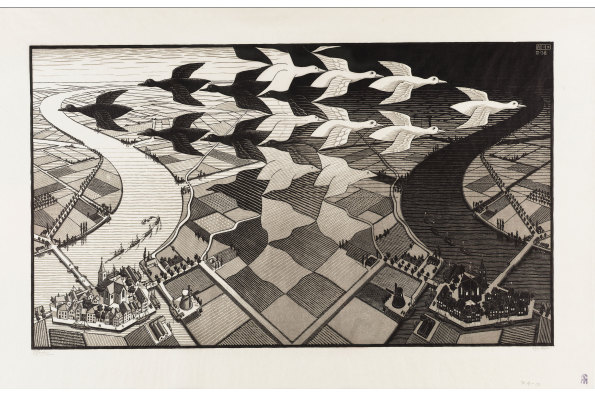 "Day and Night" by M.C. Escher © The M.C. Escher Company B.V.- Baarn – the Netherlands